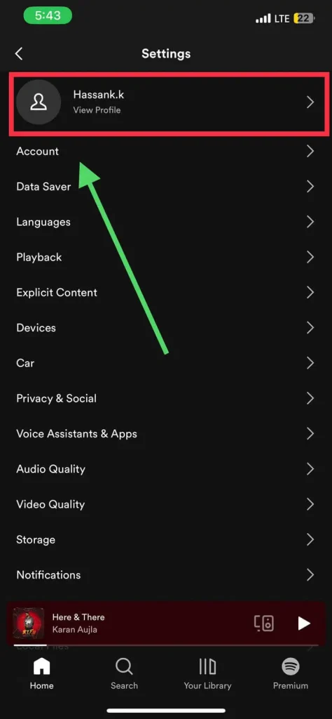 cómo añadir amigos en Spotify usando el código de barras paso 2