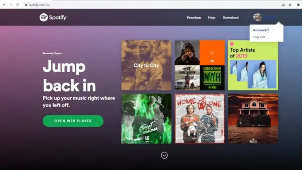 Restablecer la contraseña de Spotify a través del sitio web oficial